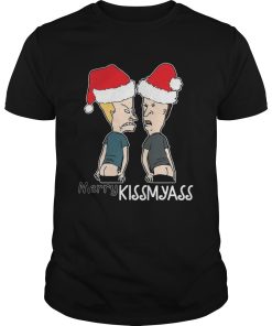 Christmas Cartoon Characters Naughty Merry kiss Ass shirt