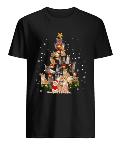 Christmas Cat Tree Funny Cat Lover Gift T-Shirt