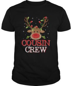 Christmas Cousin Crew Reindeer Matching Pajama shirt