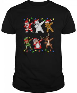 Christmas Dabbing Santa Elf And Friends Boys Dab Xmas shirt