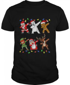 Christmas Dabbing Santa Elf And Friends Boys Kids Dab Xmas shirt
