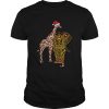Christmas Elephant Giraffe Santa shirt