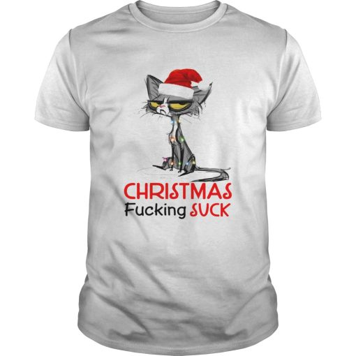 Christmas Fucking suck Cat Xmas shirt