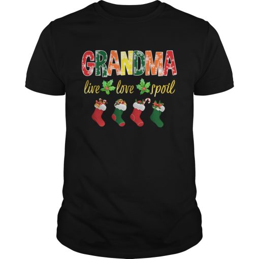 Christmas Grandma Live Love Spoil T-Shirt