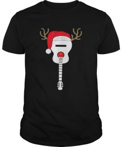 Christmas Guitar santa hat reindeer antlers for kids adults shirt