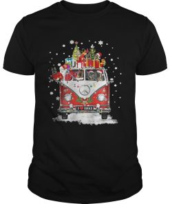 Christmas Hippie Car German Shepherd Shirt