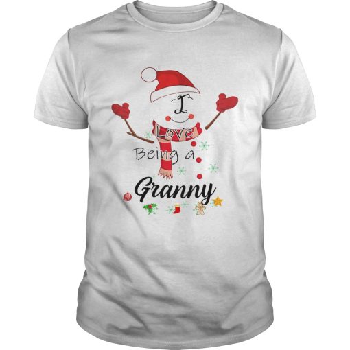 Christmas I Love Being A Granny Snowman T-Shirt