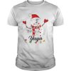 Christmas I Love Being A Yaya Snowman T-Shirt