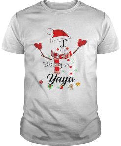 Christmas I Love Being A Yaya Snowman T-Shirt