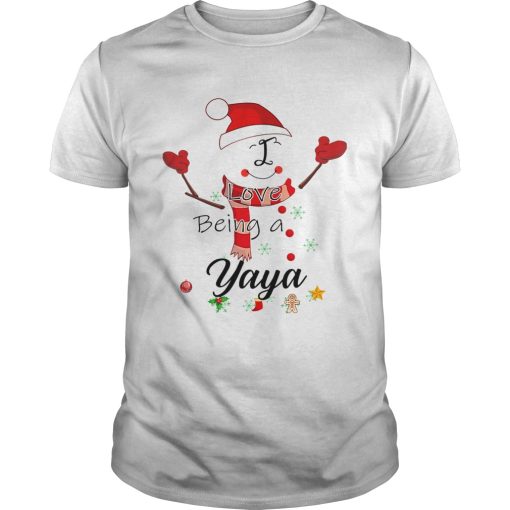 Christmas I Love Being A Yaya Snowman T-Shirt