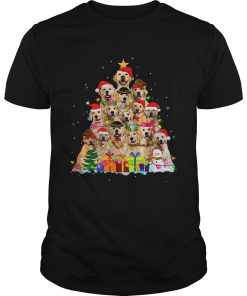 Christmas Pajama Golden Retrievers Tree Xmas Gift Dog Lover shirt