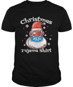 Christmas Pajamas Santa With Face Mask 2020 Xmas shirt