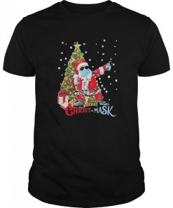 Christmas Santa Dabbing Wearing Mask shirt