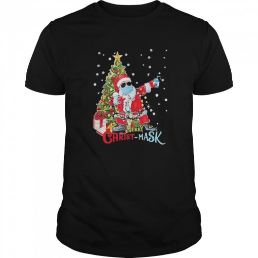 Christmas Santa Dabbing Wearing Mask shirt