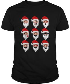 Christmas Santa Emojis Emoticons shirt