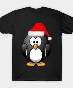 Christmas Santa Penguin T-shirt