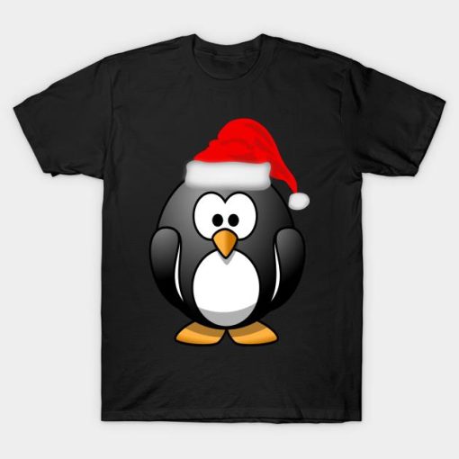 Christmas Santa Penguin T-shirt