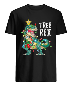 Christmas Shirts for Boys Kids Dinosaur Tree Rex Pajamas Men T-Shirt