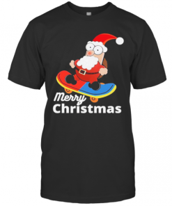 Christmas Skateboarding Santa T-Shirt