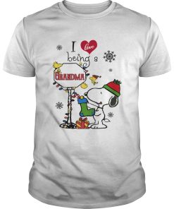 Christmas Snoopy I love being a grandma shirt