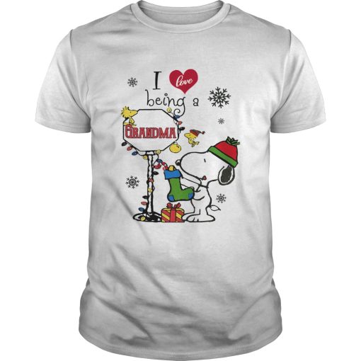 Christmas Snoopy I love being a grandma shirt