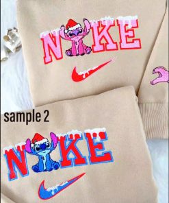 Christmas Stitch Embroidered Sweatshirt, Couple Christmas Gift