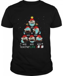 Christmas Teacher Life 2020 Sloth Wearing Mask shirt