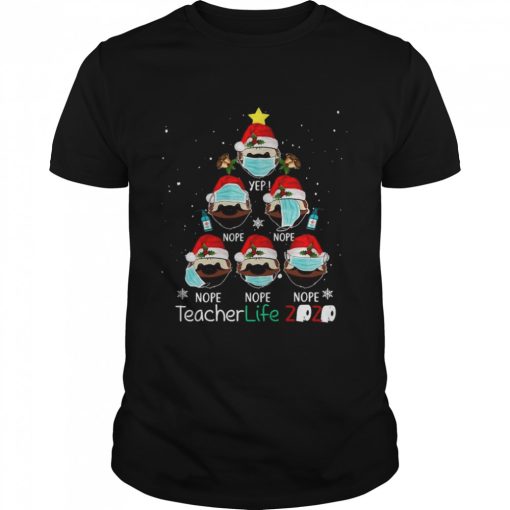 Christmas Teacher Life 2020 Sloth Wearing Mask shirt