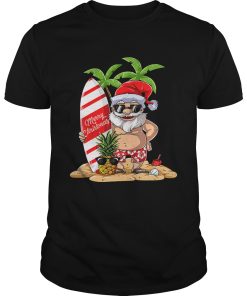 Christmas in July Santa Hawaiian Surfing T-Shirt