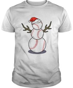 Christmas in July Summer Baseball Snowman Party Gift T-Shirt