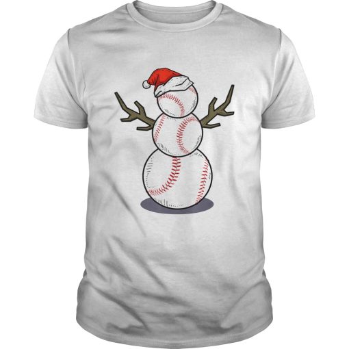 Christmas in July Summer Baseball Snowman Party Gift T-Shirt