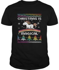Christmas is Magical Funny Unicorn Xmas Shirt
