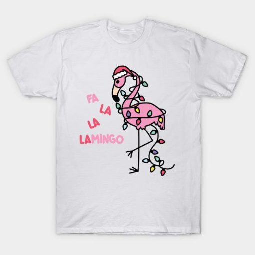 Christmas light Flamingo Fa La La T-shirt
