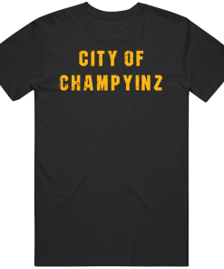 City Of Champyinz Pittsburgh Football Fan Distressed T Shirt