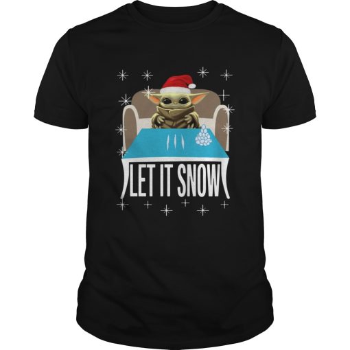 Cocaine Yoda Santa Let It Snow shirt