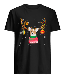 Corgi Reindeer Christmas Holiday Funny T-Shirt