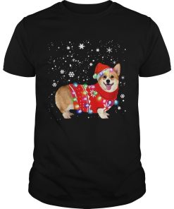 Corgi lovely christmas light Crewneck shirt