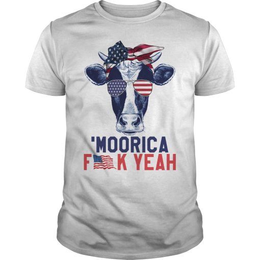 Cow Moorica fuck yeah shirt, hoodie, long sleeve