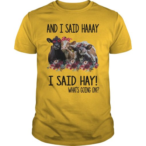 Cows and I said haaay i said hay what’s going on shirt, hoodie