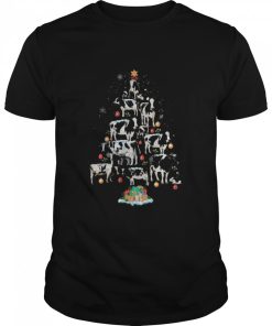 Cows christmas tree shirt