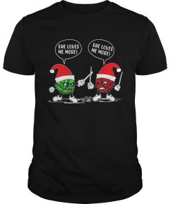 Crochet Santa combat she loves me Christmas shirt