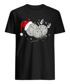 Crochet Spirits Christmas With Deer And Santa Hat T-shirt