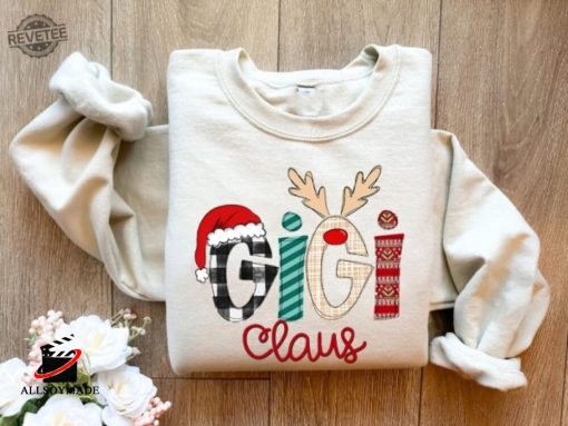 Custom Gigi Claus Sweatshirt Christmas Grandma Claus Sweatshirt