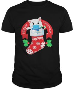 Cute Cat Face Mask Funny Christmas Stocking shirte