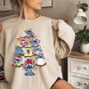 Cute Disney Santa Stitch Christmas Tree Sweatshirt
