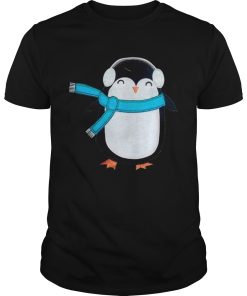 Cute Penguin Bird Headphone Christmas shirt