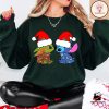 Cute Stitch and Baby Yoda Christmas Sweatshirt, Stitch Xmas Sweatshirt