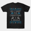 Cute beagle dog christmas T-Shirt