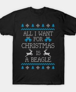 Cute beagle dog christmas T-Shirt