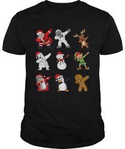 Dabbing Santa Claus And Friends Christmas shirt